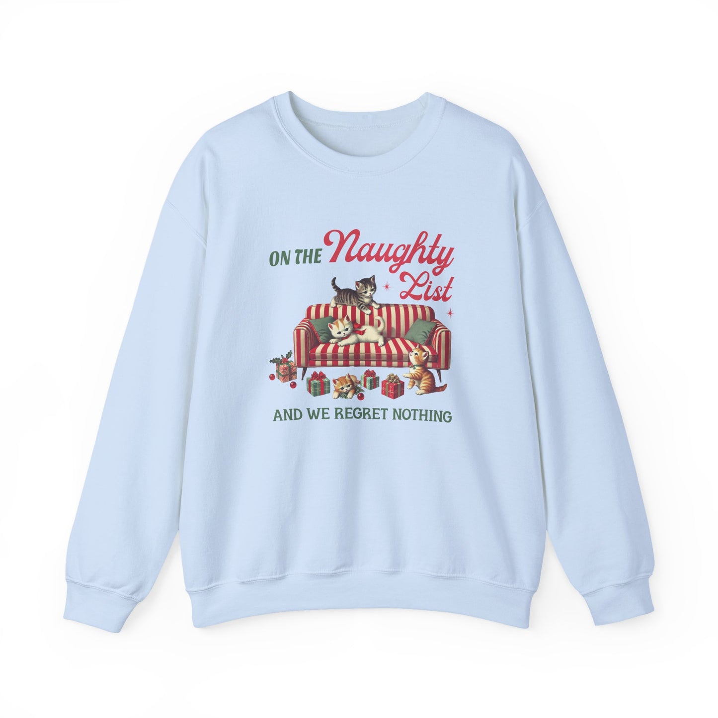 Cat Christmas Sweater, Christmas Cat Sweatshirt, Kitten Christmas Shirt - PopCultureByDesign36