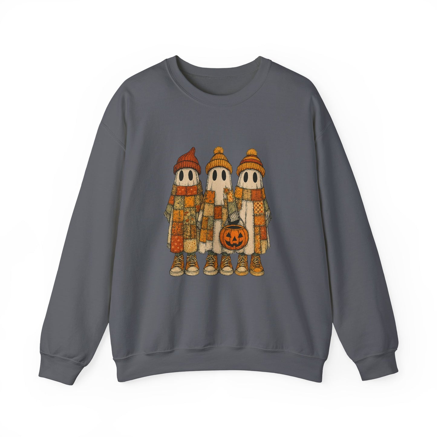 Halloween Ghost Trio Sweatshirt, Cute Fall Outfits, Spooky Season - PopCultureByDesign36