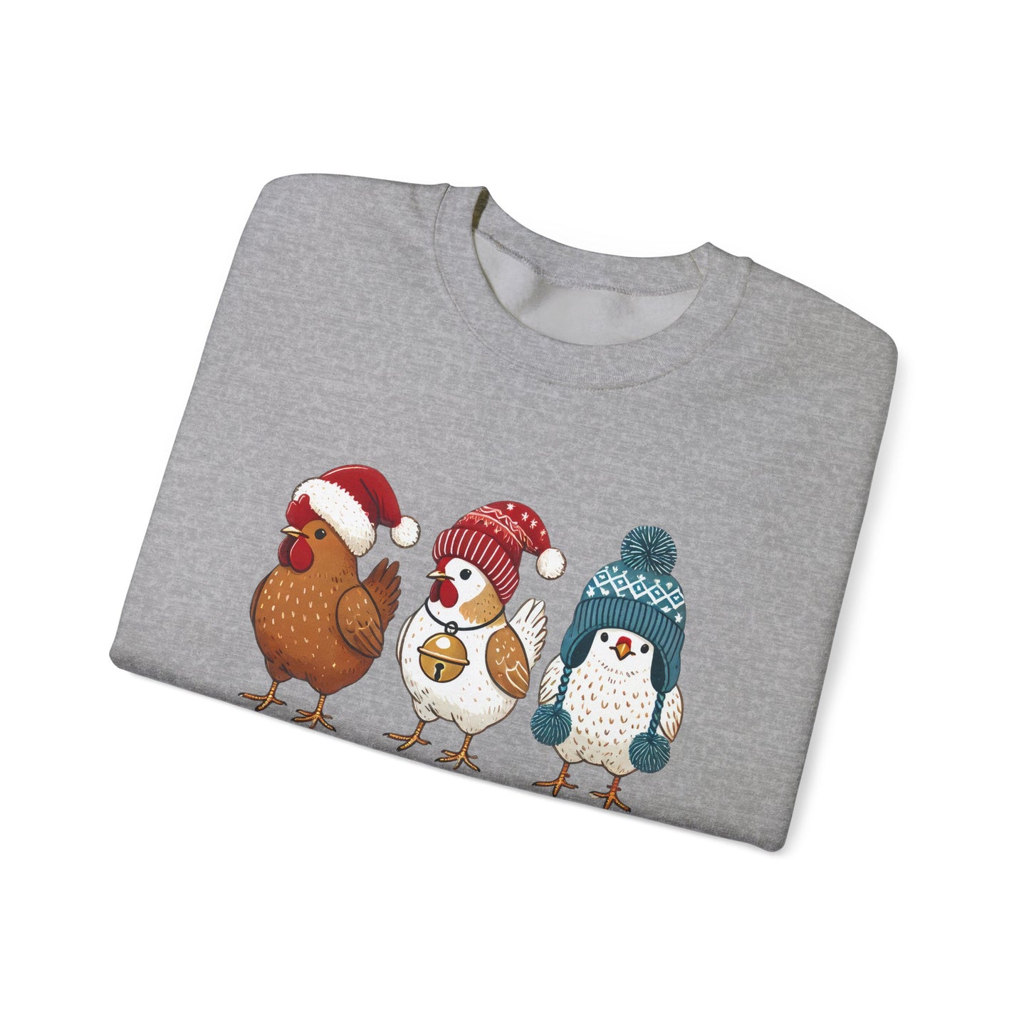 Cute Christmas Chickens Sweatshirt, Christmas Chicken Sweatshirt - PopCultureByDesign36