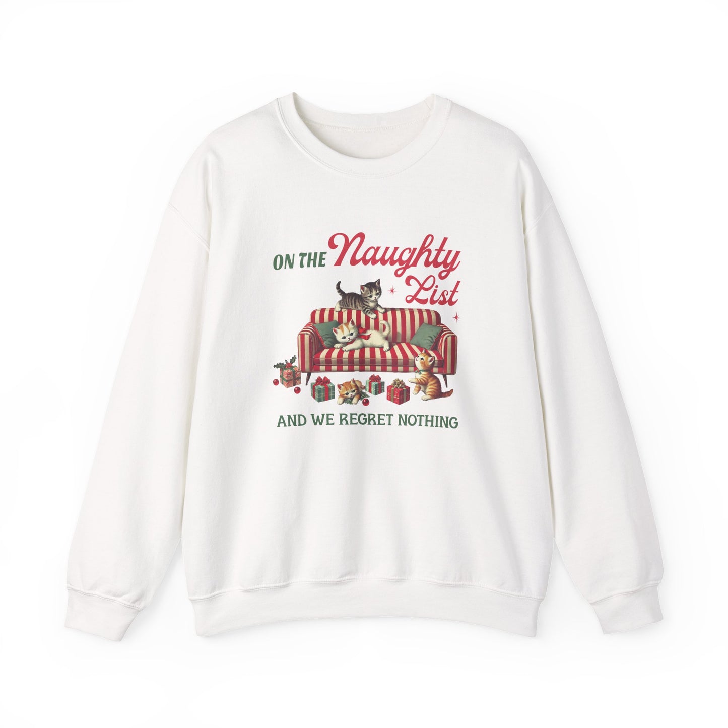 Cat Christmas Sweater, Christmas Cat Sweatshirt, Kitten Christmas Shirt - PopCultureByDesign36