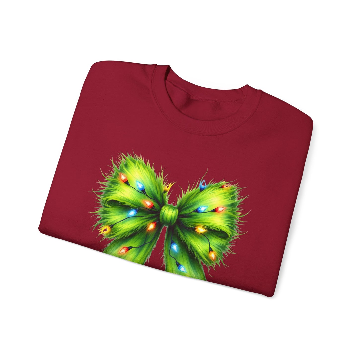 Christmas Bow Sweatshirt, Funny Holiday Sweatshirt, Coquette Christmas Bow - PopCultureByDesign36
