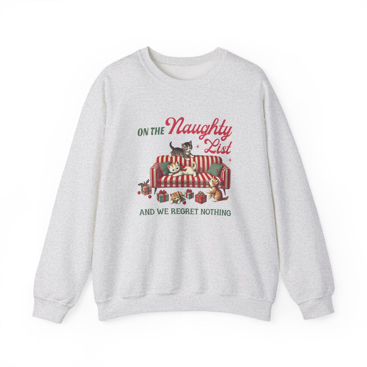 Cat Christmas Sweater, Christmas Cat Sweatshirt, Kitten Christmas Shirt - PopCultureByDesign36