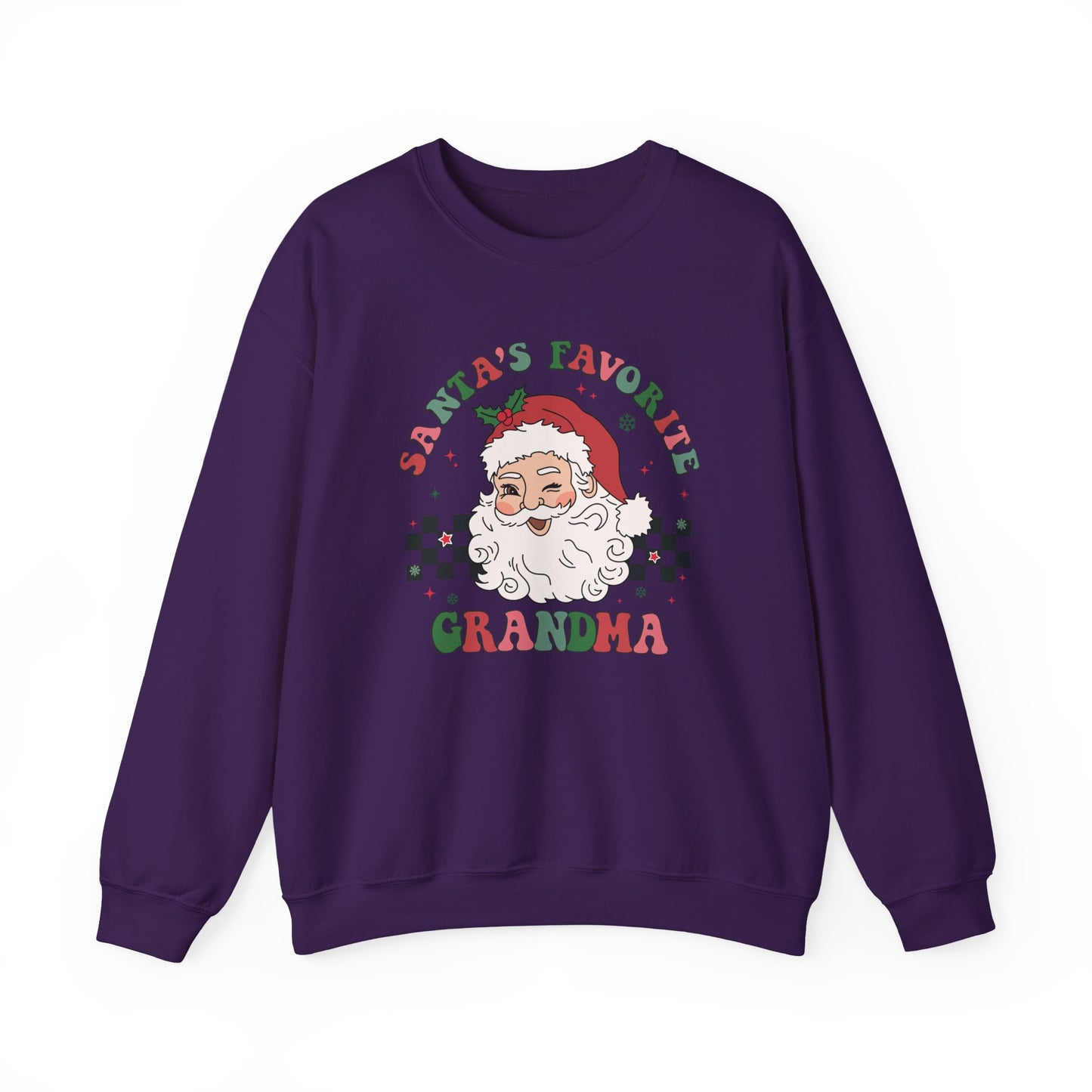 Santas Favorite Grandma, Retro Santa Sweater, Retro Santa Claus Sweatshirt - PopCultureByDesign36
