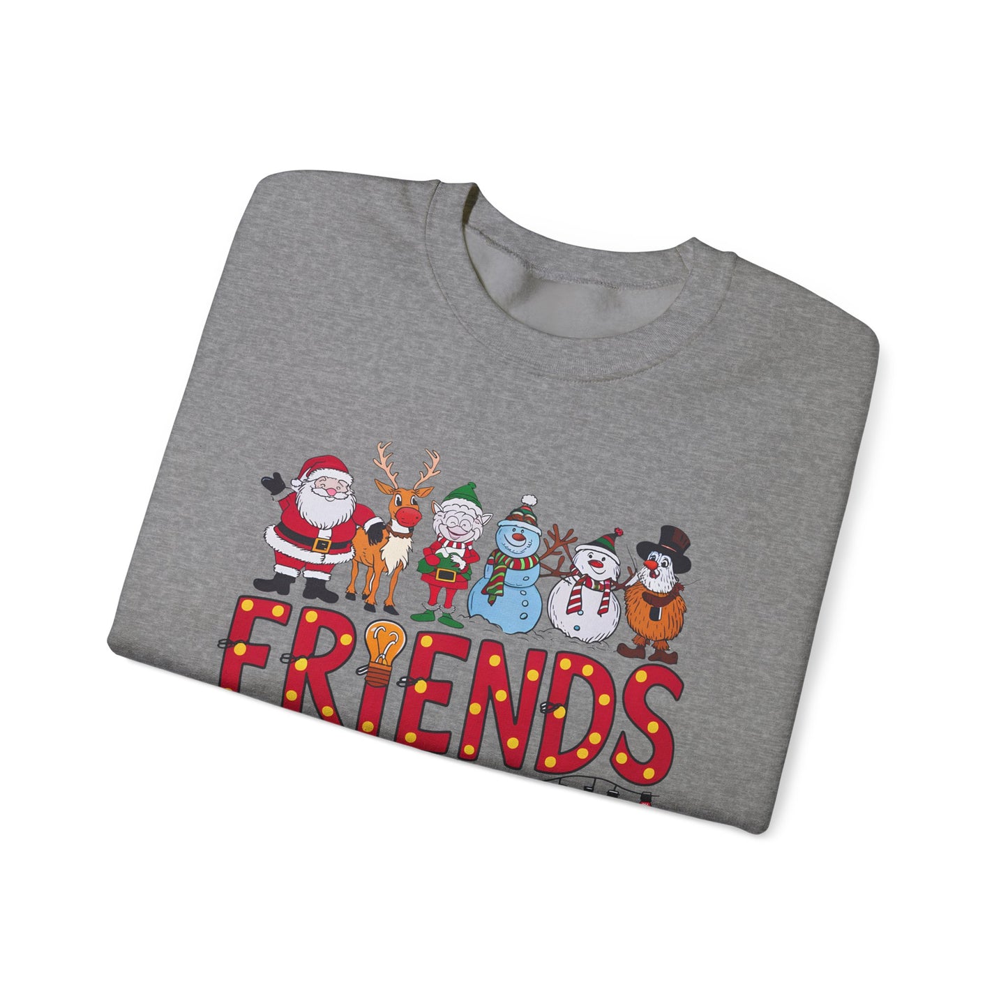 Christmas Santa and Friends Sweatshirt, Holiday Festive Crewneck - PopCultureByDesign36
