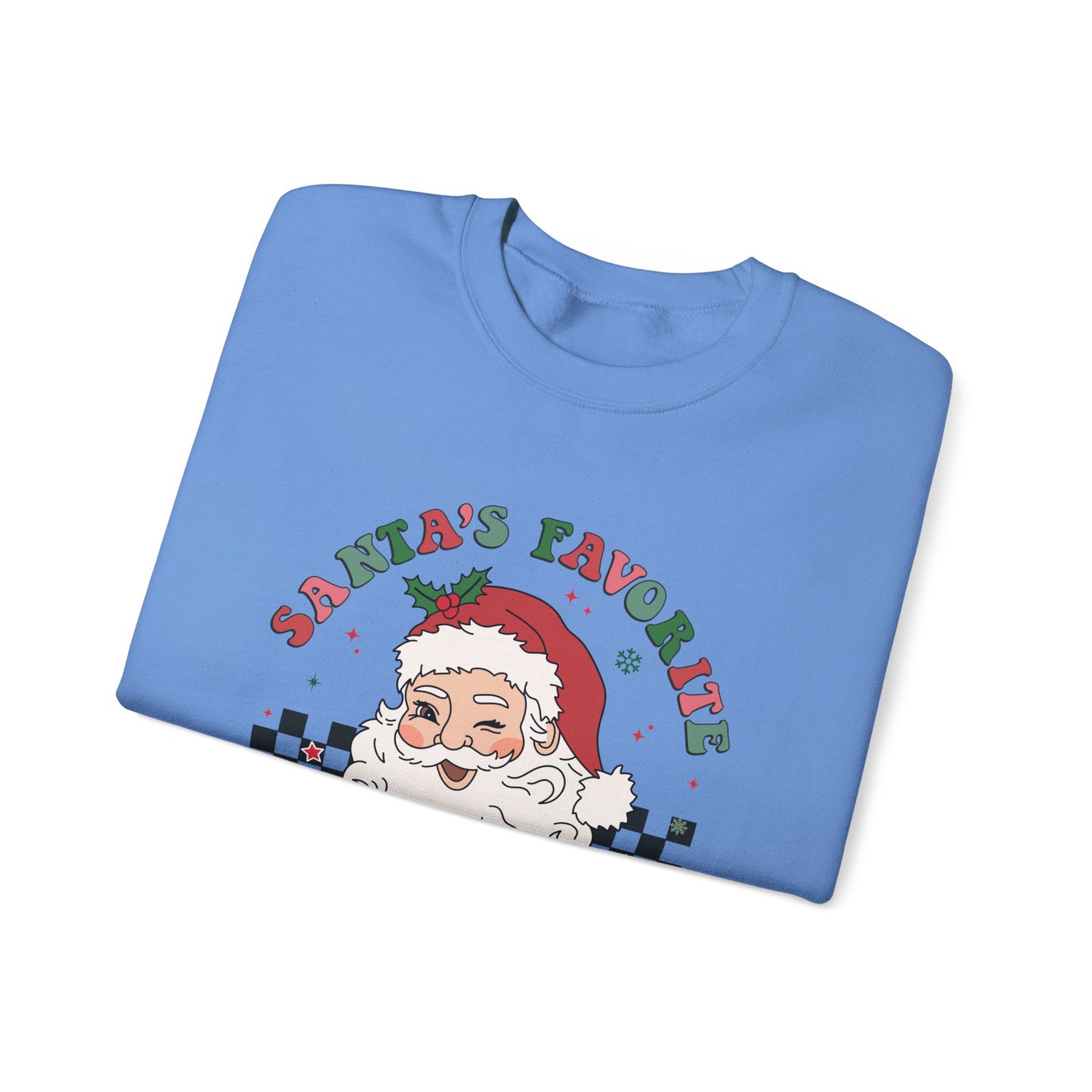 Santas Favorite Lunch Lady, Retro Santa Sweatshirt, Cute School Santa - PopCultureByDesign36
