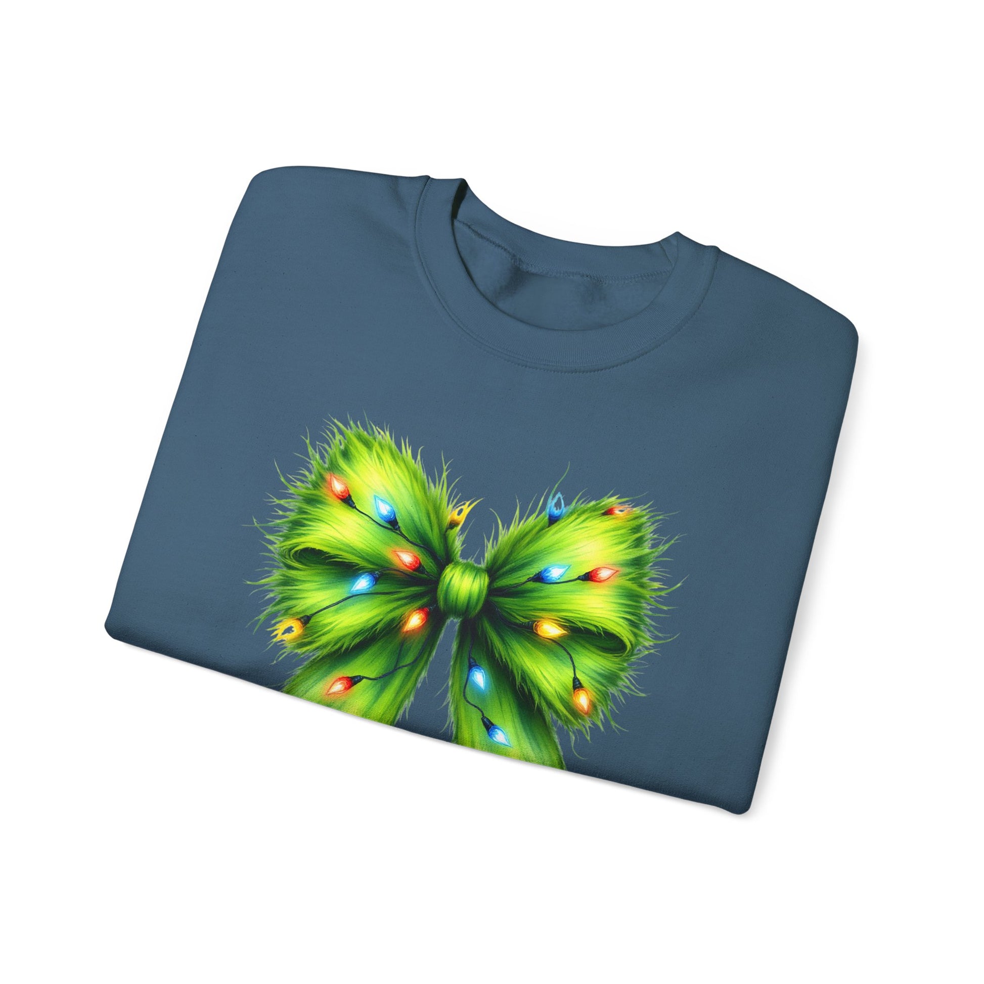 Christmas Bow Sweatshirt, Funny Holiday Sweatshirt, Coquette Christmas Bow - PopCultureByDesign36