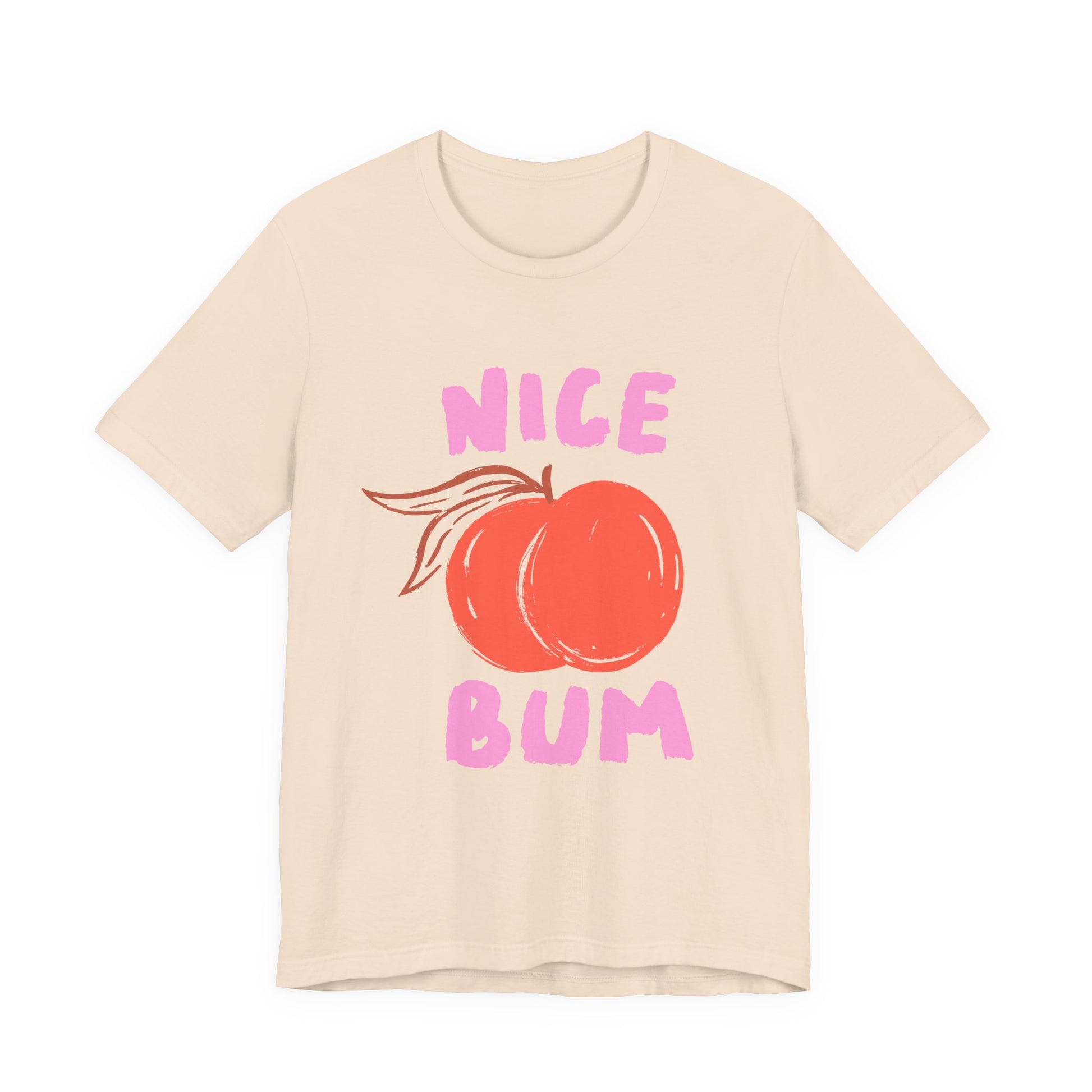 Nice Bum Peach Shirt, Cute Fruit Graphic T-Shirt, Food Lover Tee - PopCultureByDesign36