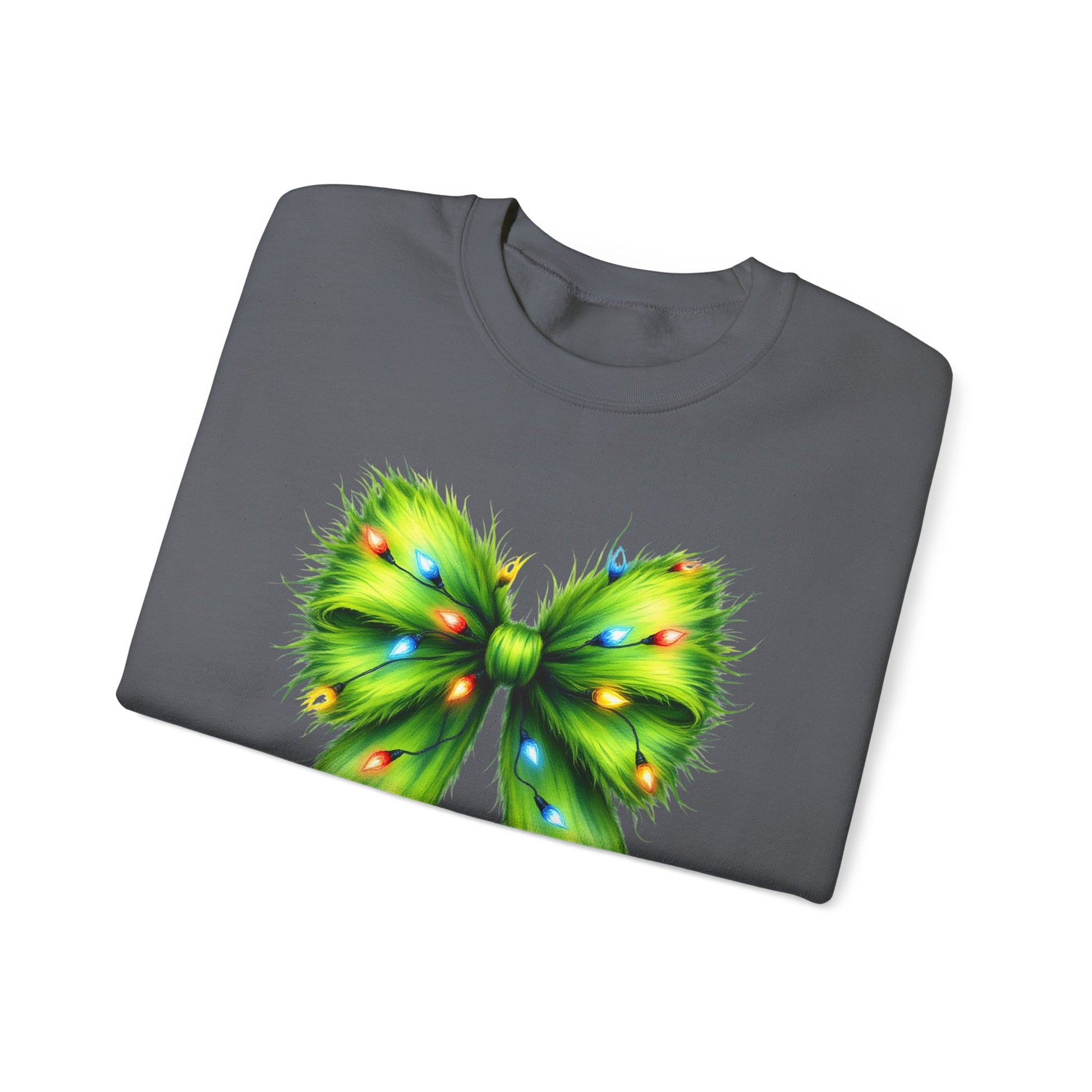 Christmas Bow Sweatshirt, Funny Holiday Sweatshirt, Coquette Christmas Bow - PopCultureByDesign36