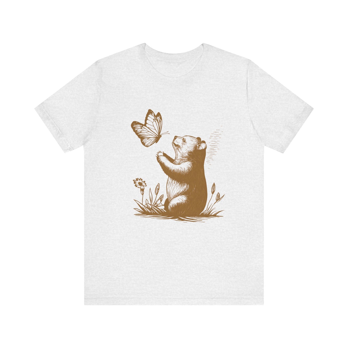 Bear Butterfly Shirt,Vintage Retro Bear Shirt, Cute Butterfly Tshirt - PopCultureByDesign36