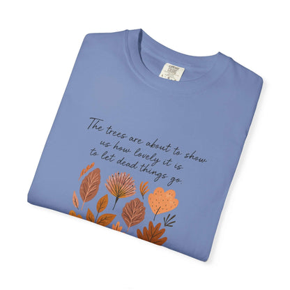 Boho Poem Fall Leaves T-shirt, Fall Shirt, Unisex Fall Top