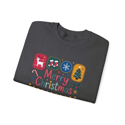 Christmas Cute Collage Sweatshirt, Winter Collage Seasonal Sweatshirt - PopCultureByDesign36