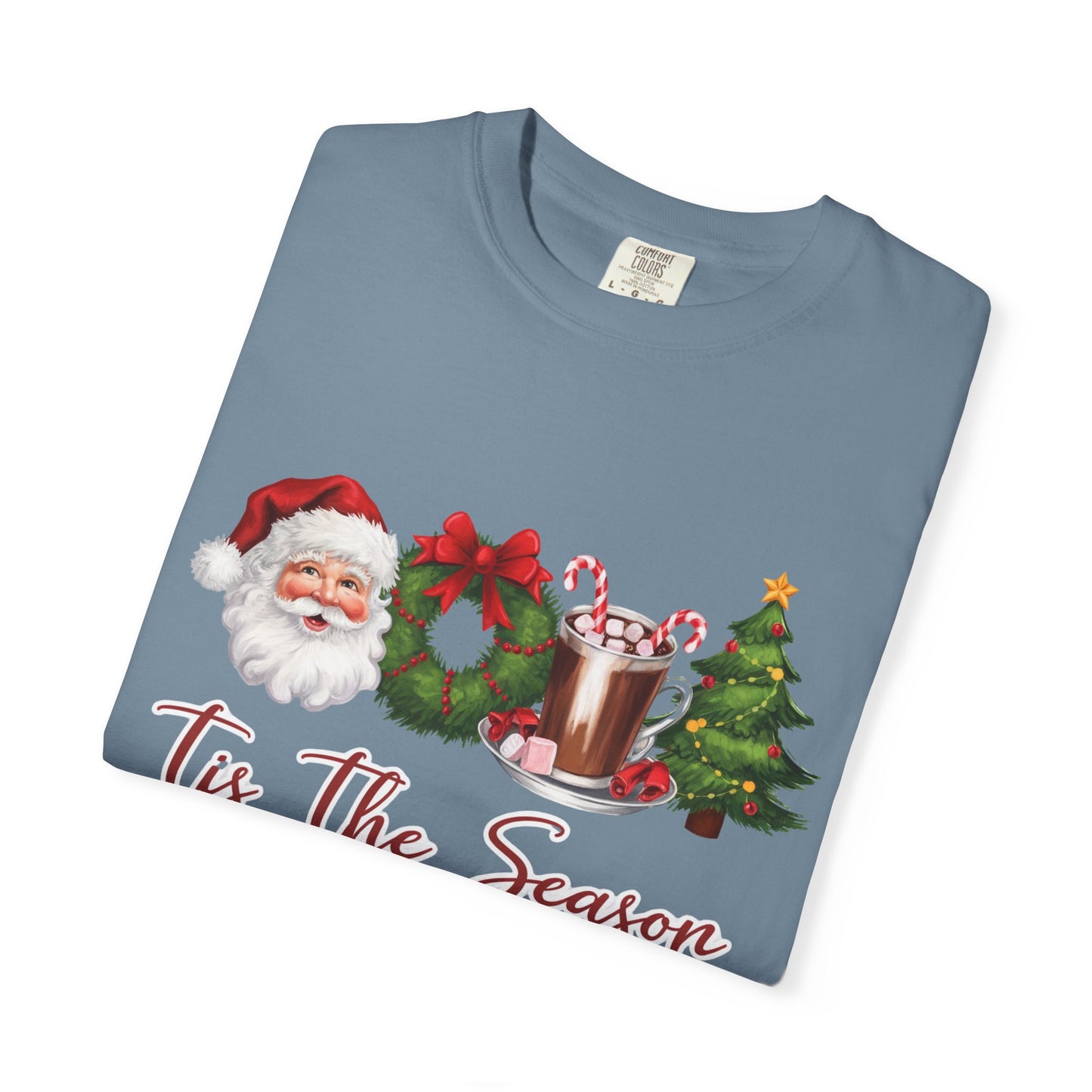 Comfort Colors® Retro Christmas, Tis the Season, Santa Claus Watercolor Christmas - PopCultureByDesign36