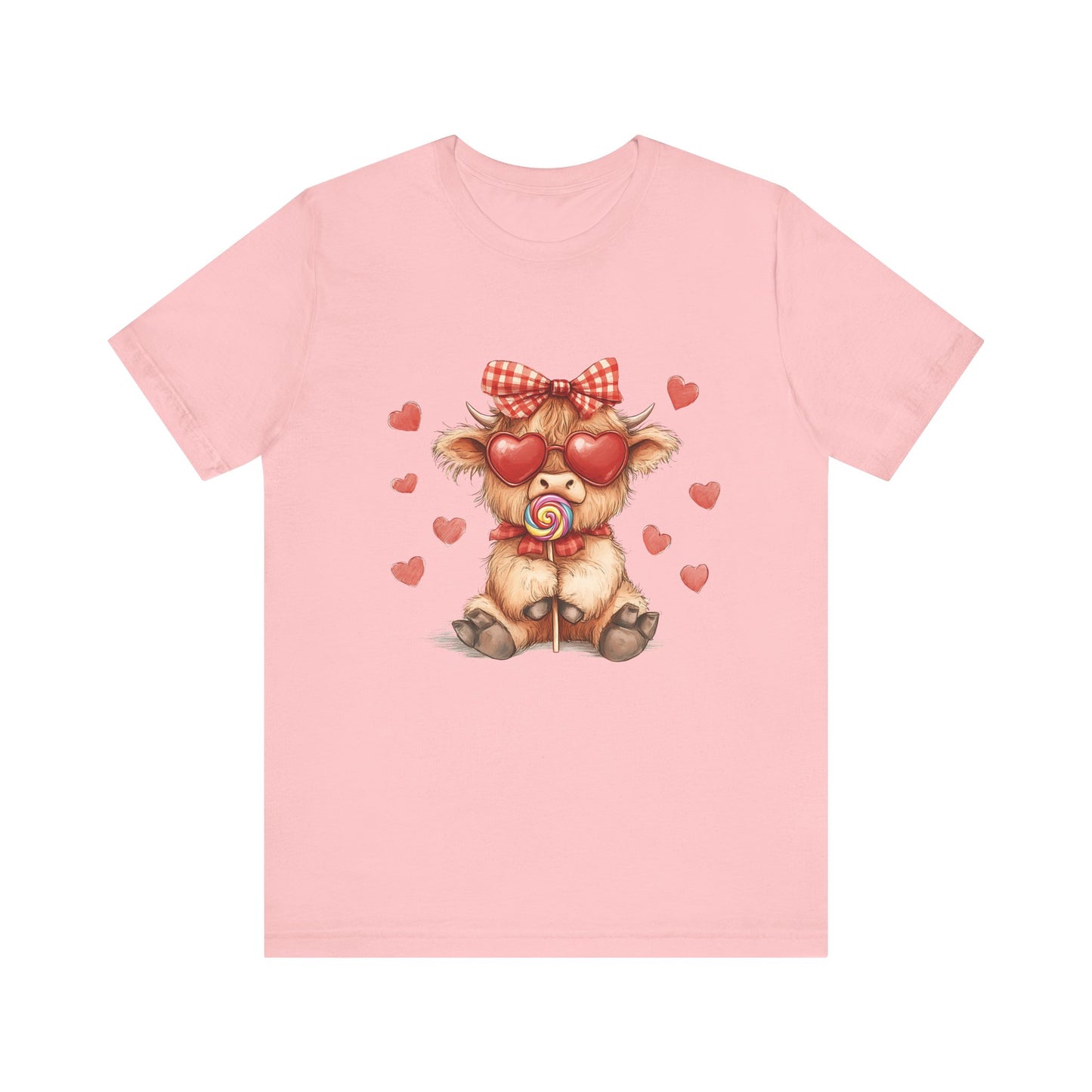 Valentines Highland Cow Shirt, Highland Cow Valentines Shirt, Cow Lover - PopCultureByDesign36