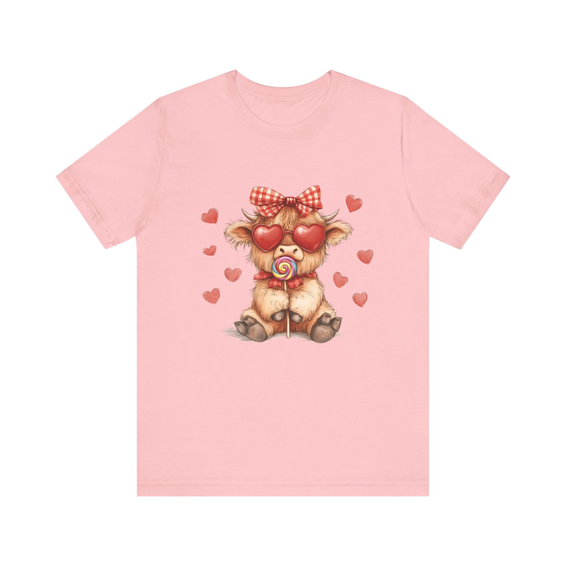 Valentines Highland Cow Shirt, Highland Cow Valentines Shirt, Cow Lover - PopCultureByDesign36