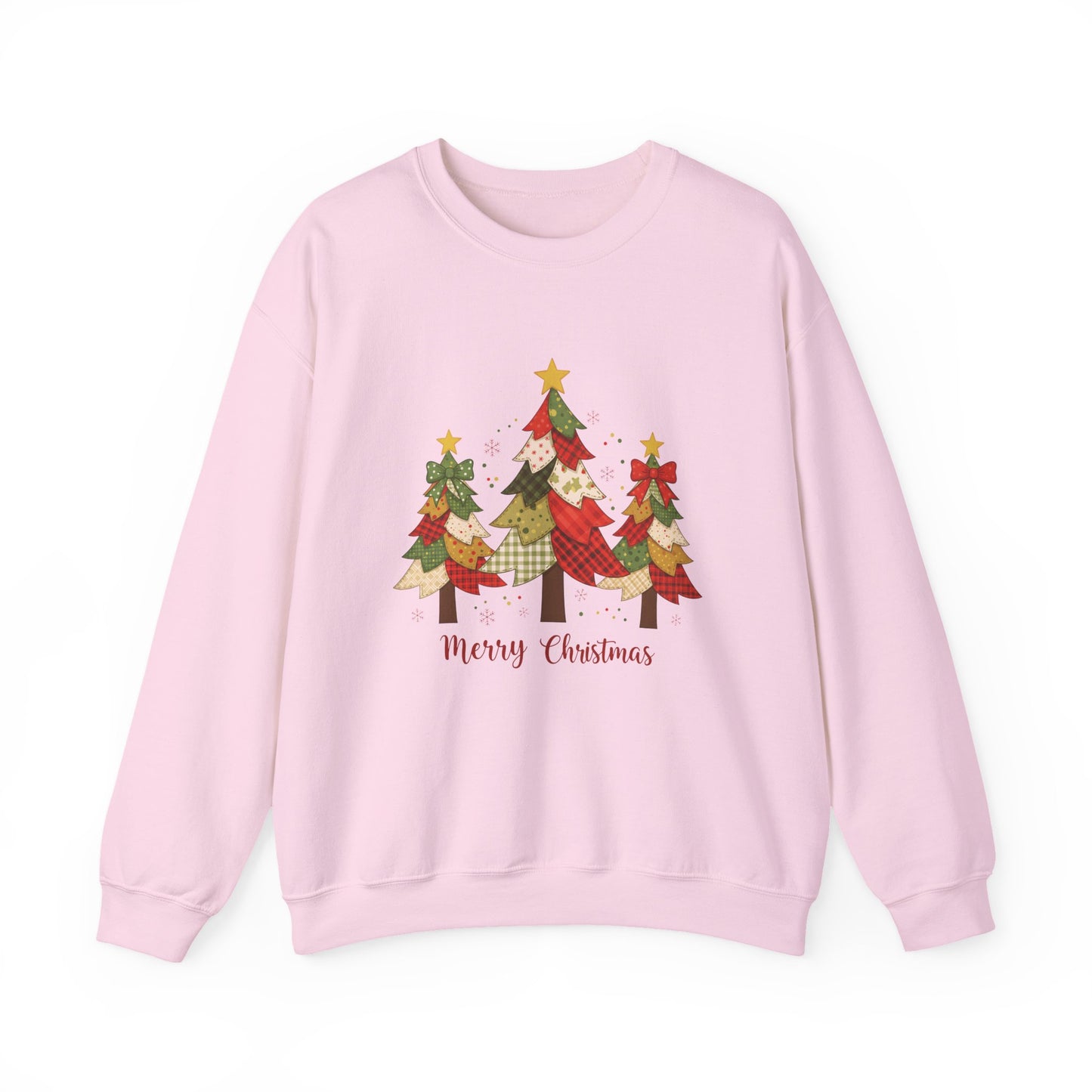 Christmas Tree Patchwork Quilt Style Sweatshirt, Merry Christmas Sweatshirt - PopCultureByDesign36