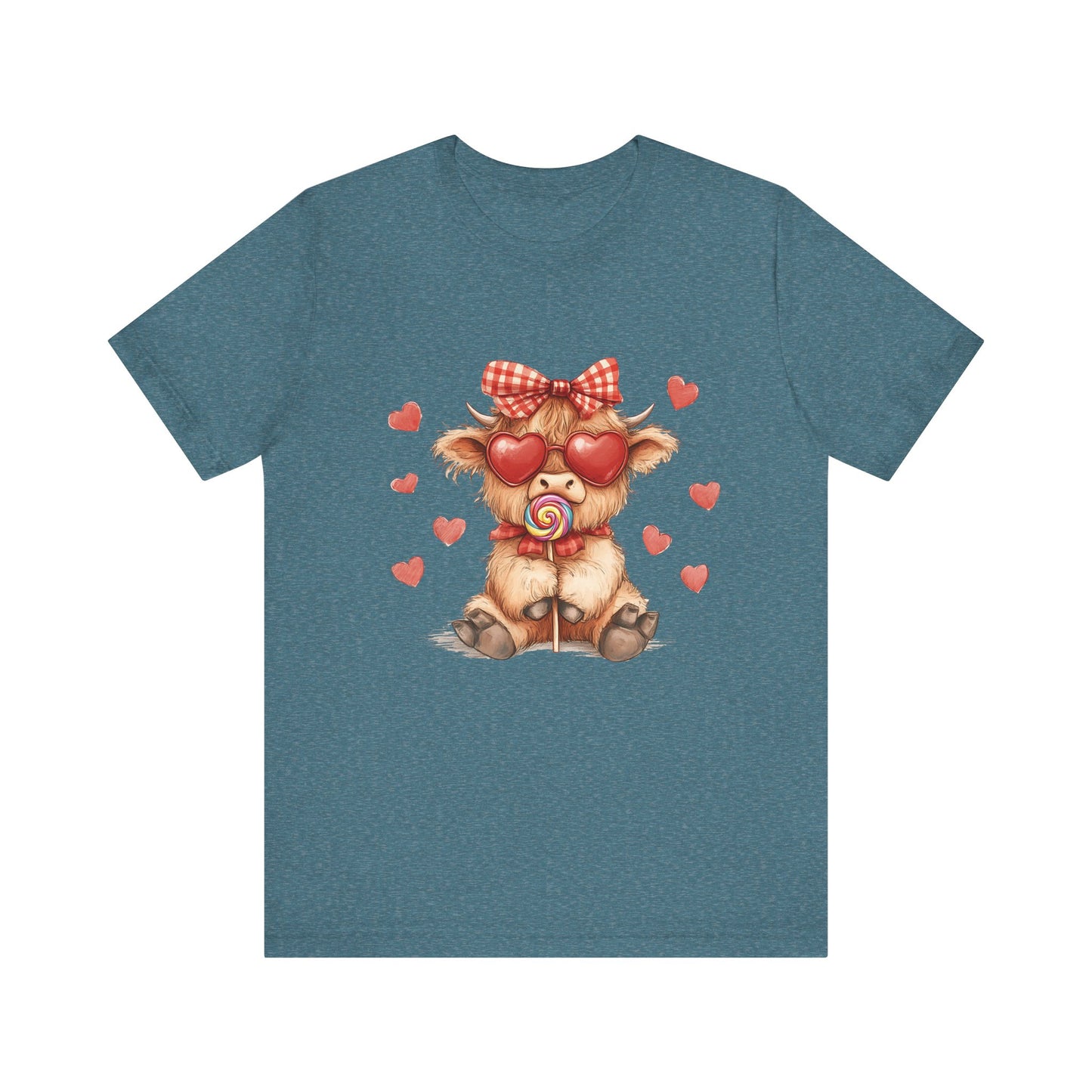 Valentines Highland Cow Shirt, Highland Cow Valentines Shirt, Cow Lover - PopCultureByDesign36
