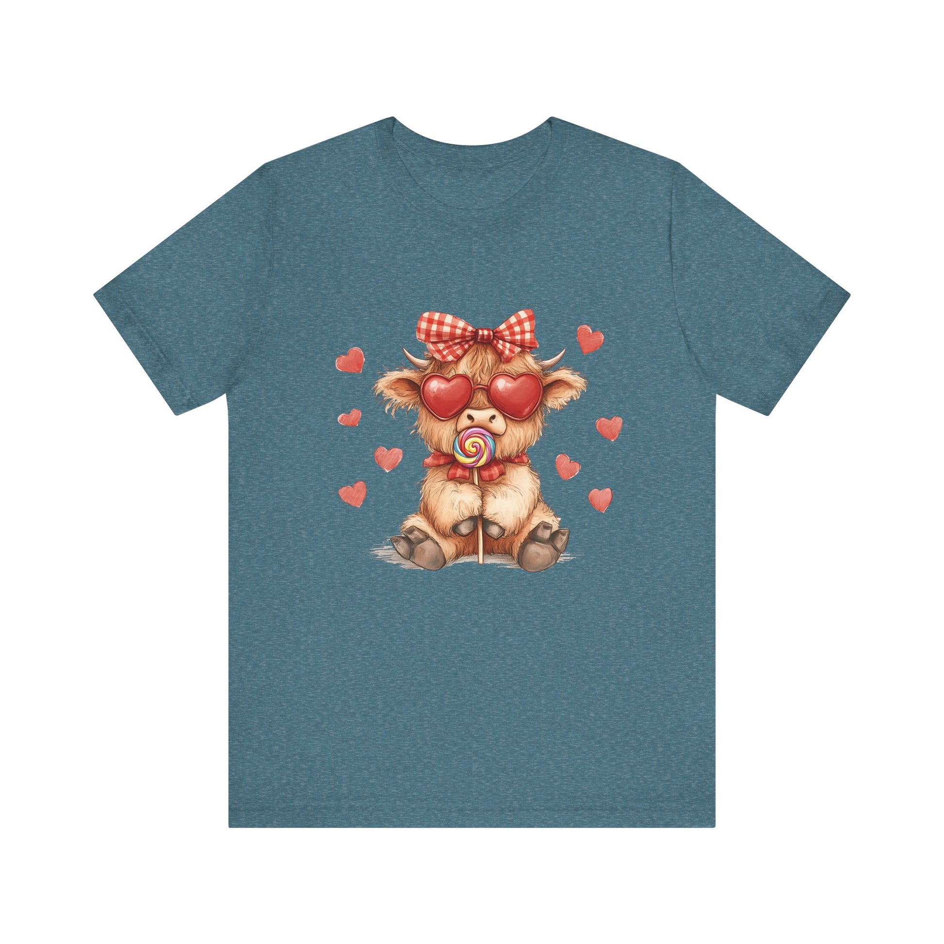 Valentines Highland Cow Shirt, Highland Cow Valentines Shirt, Cow Lover - PopCultureByDesign36