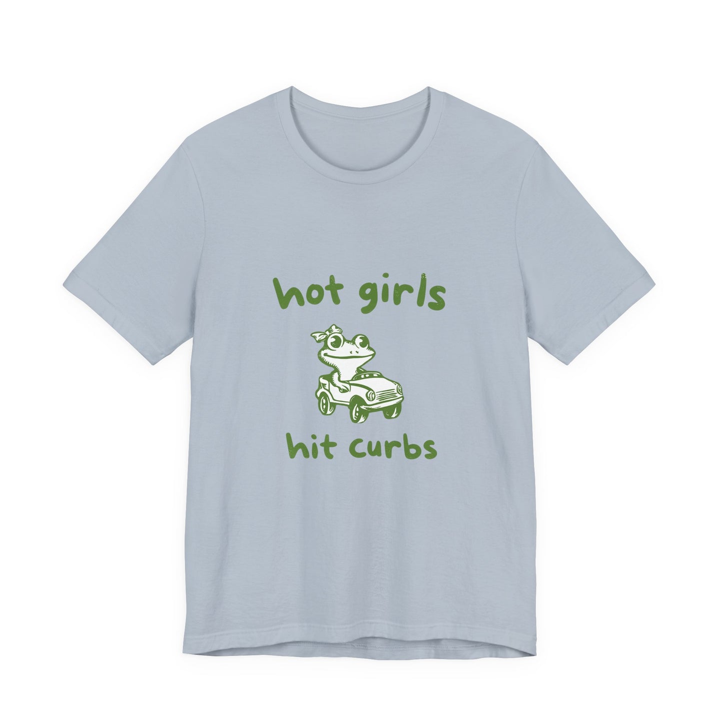 Hot Girls Hit Curbs Shirt, Funny Meme Graphic Tee, Y2K Vintage Humor - PopCultureByDesign36