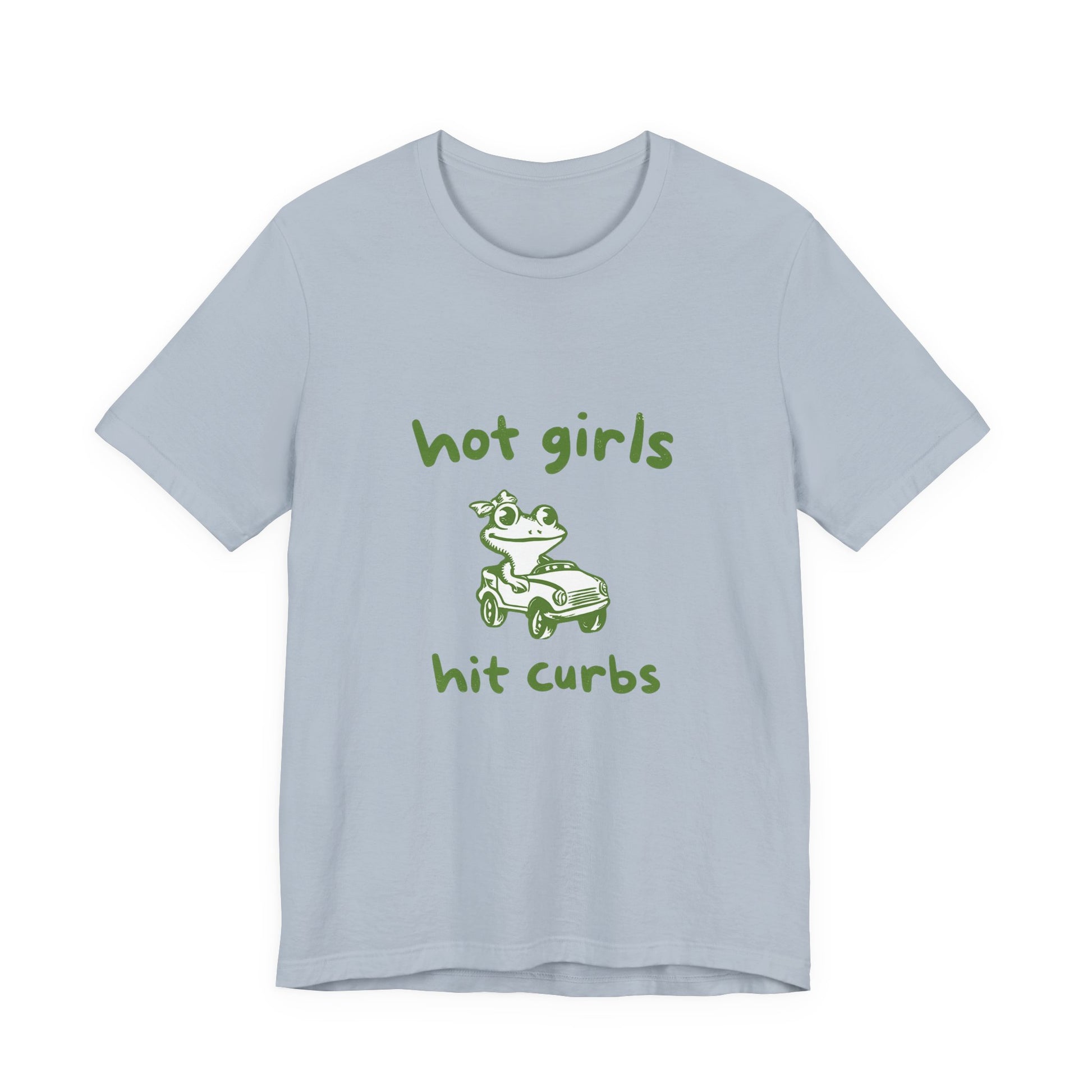 Hot Girls Hit Curbs Shirt, Funny Meme Graphic Tee, Y2K Vintage Humor - PopCultureByDesign36