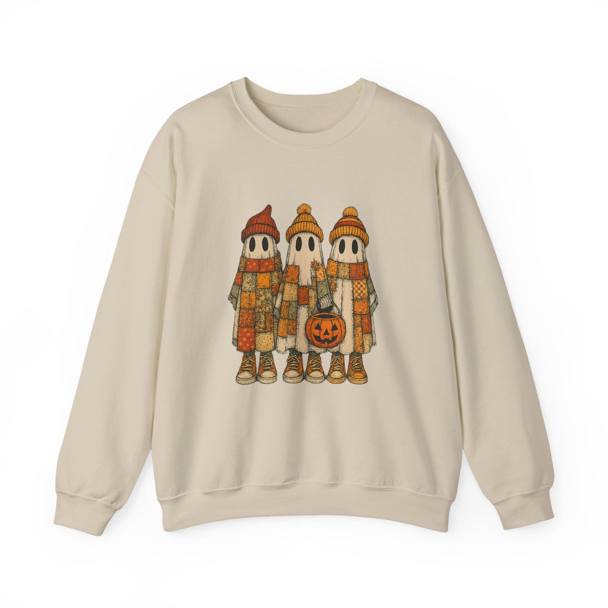 Halloween Ghost Trio Sweatshirt, Cute Fall Outfits, Spooky Season - PopCultureByDesign36