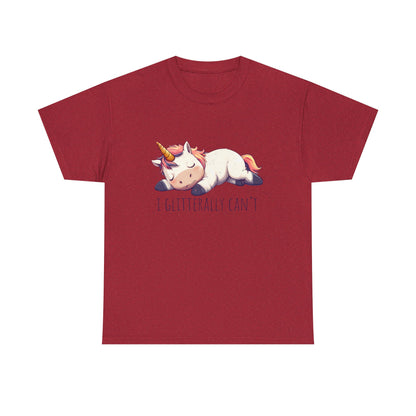 I glitterly can't, cute unicorn shirt, lazy unicorn shirt, funny unicorn shirt - PopCultureByDesign36