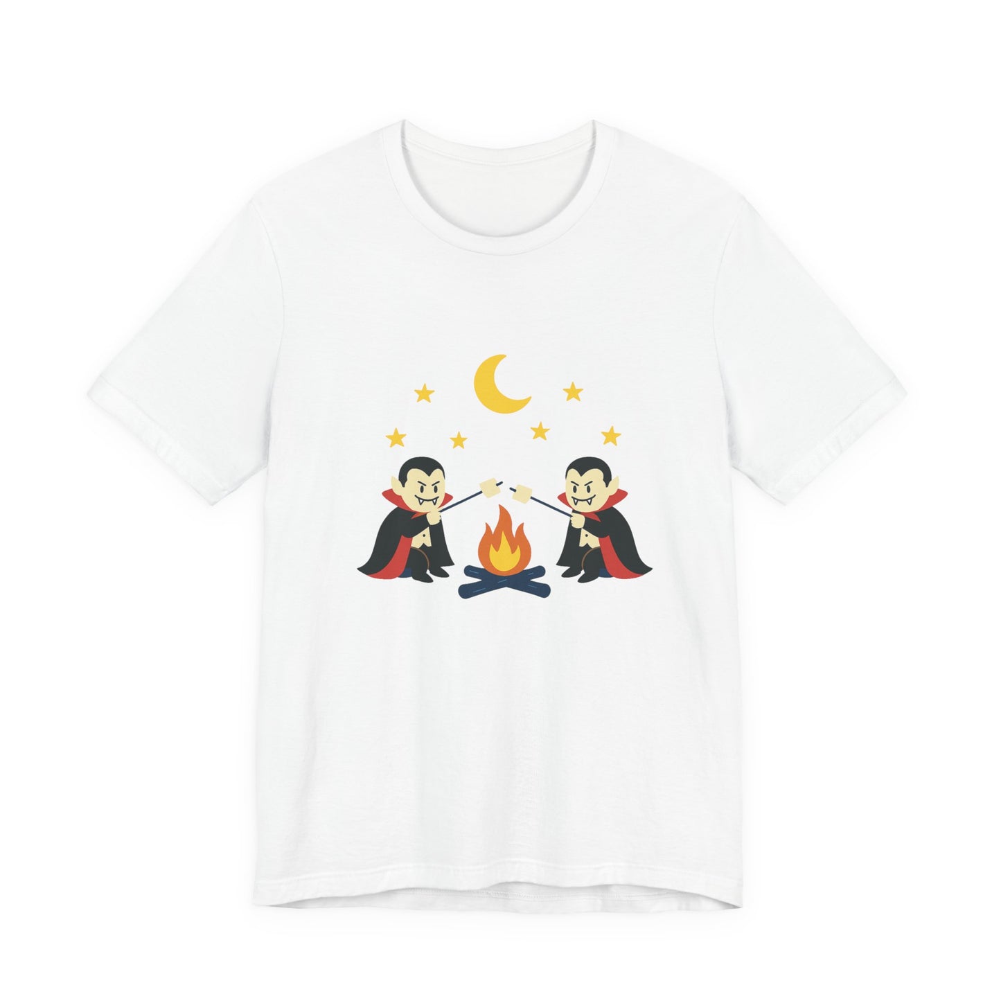 Camping Dracula Tee, Halloween Shirt, Spooky Camping Top - PopCultureByDesign36