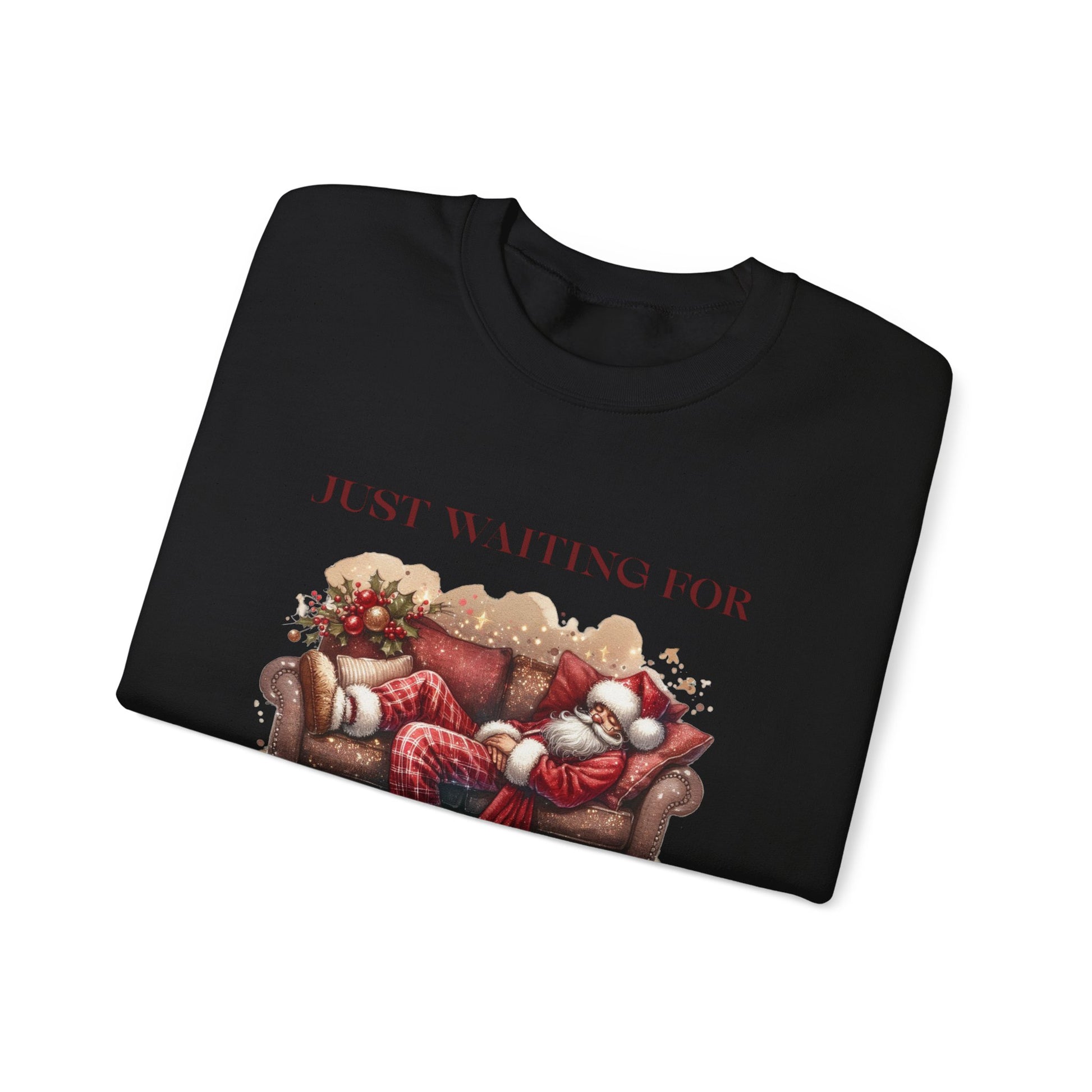 Just Waiting For Christmas Sweatshirt,Santa Clause Shirt ,Funny Christmas Shirt - PopCultureByDesign36