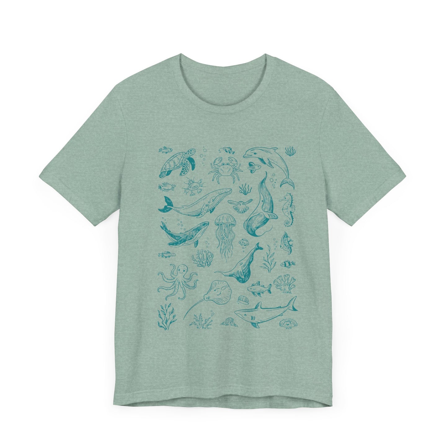 Vintage Ocean Tattoo Style T-Shirt, Retro Ocean Shirt, Ocean Shirt For Men - PopCultureByDesign36