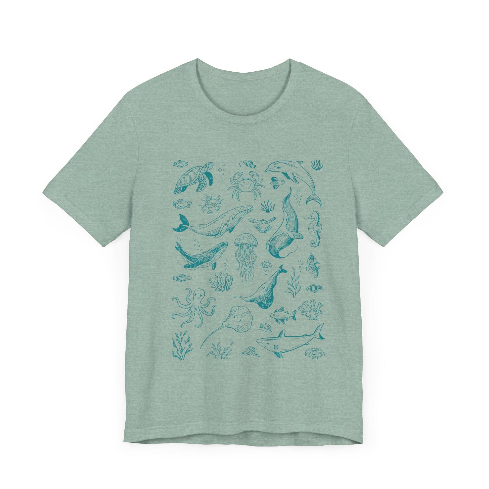 Vintage Ocean Tattoo Style T-Shirt, Retro Ocean Shirt, Ocean Shirt For Men - PopCultureByDesign36