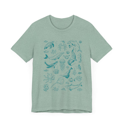 Vintage Ocean Tattoo Style T-Shirt, Retro Ocean Shirt, Ocean Shirt For Men - PopCultureByDesign36