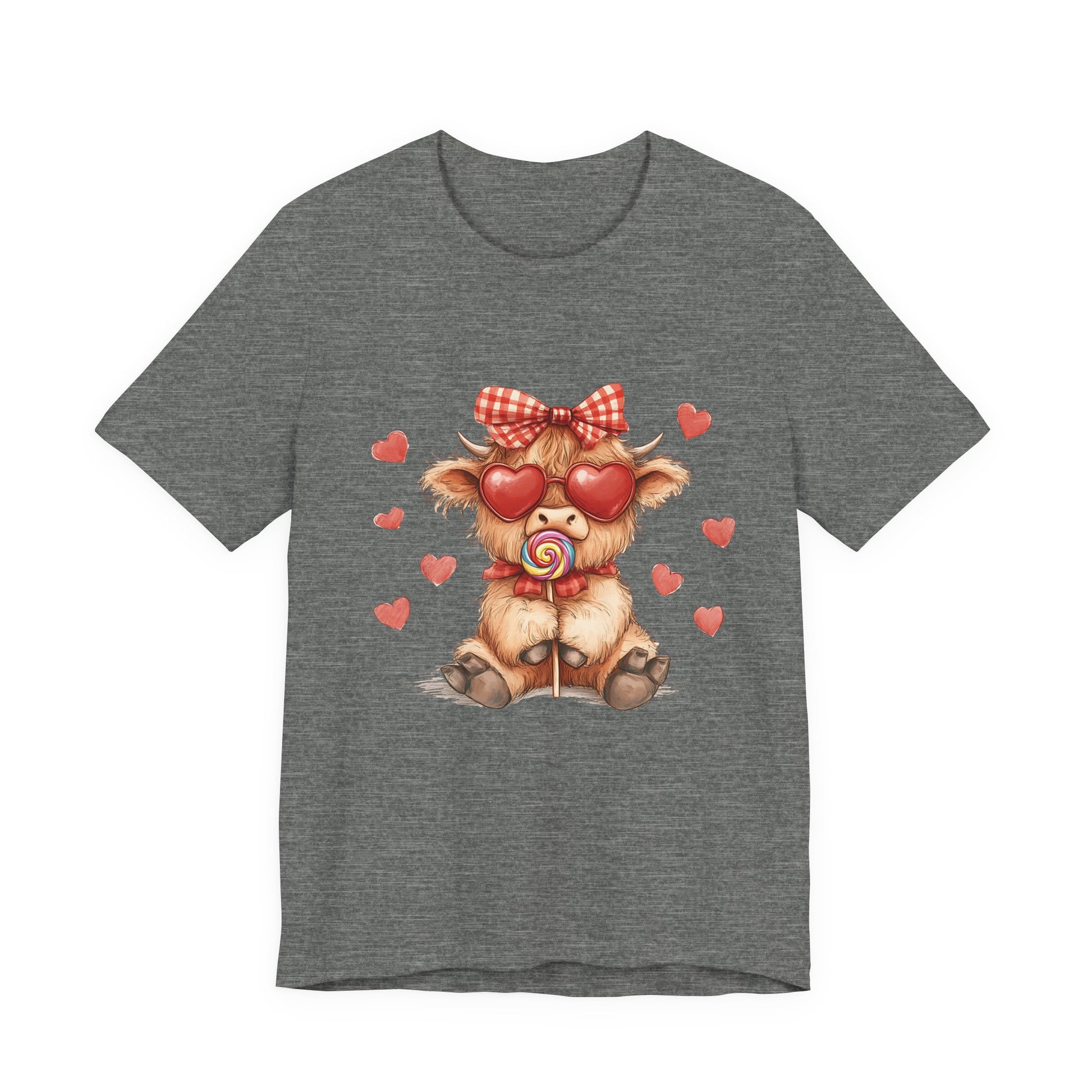 Valentines Highland Cow Shirt, Highland Cow Valentines Shirt, Cow Lover - PopCultureByDesign36