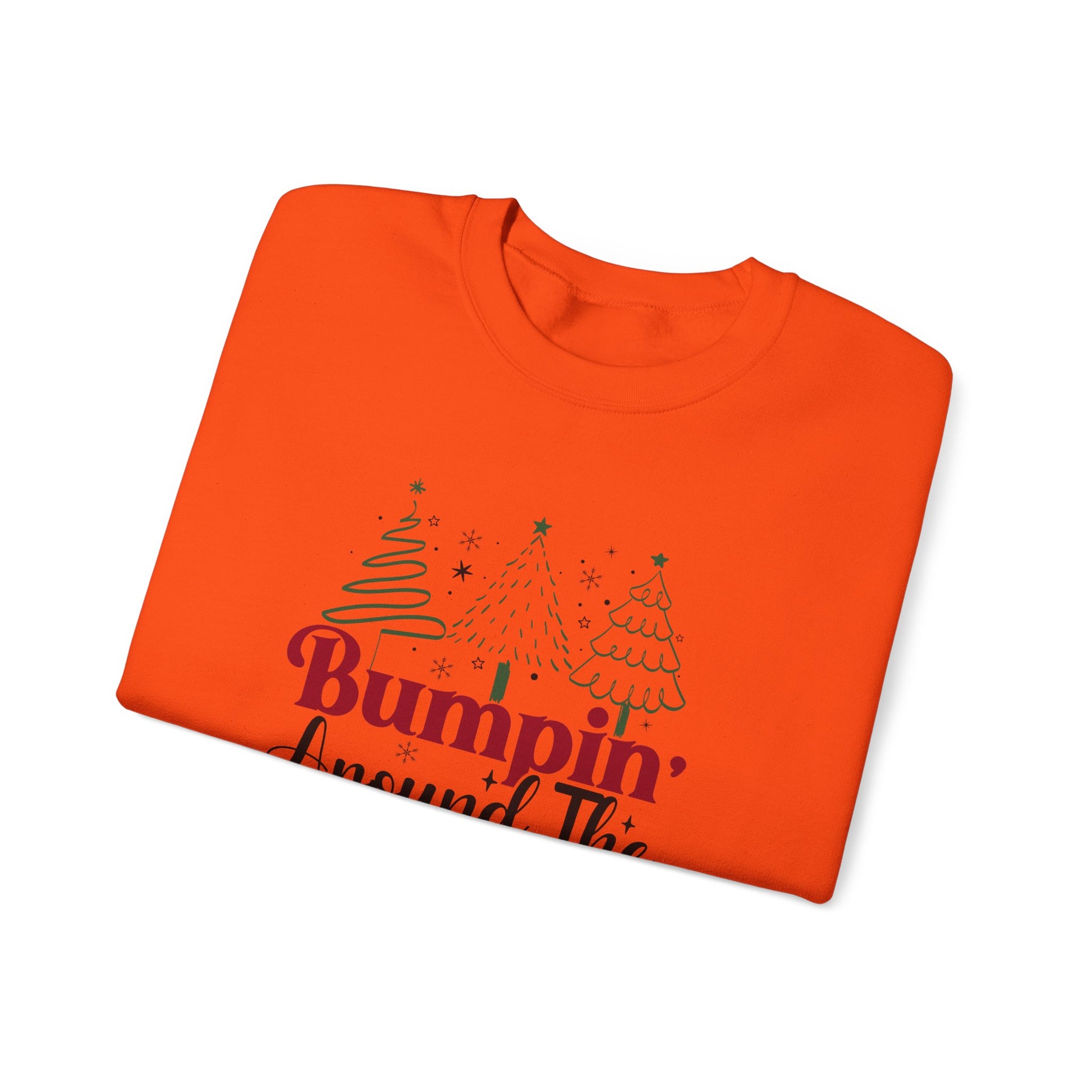 Bumpin Around Christmas Tree Sweatshirt, Pregnancy Reveal Sweater, Xmas Pregnant Shirt - PopCultureByDesign36