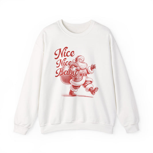 Nice Nice Baby, xmas Sweatshirt, Family christmas, Christmas Jolly, Christmas sweatshirt for Women, retro christmas, retro Santa sweatshirt - PopCultureByDesign36