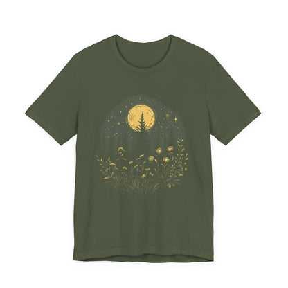 Mystic Moon And Flowers Shirt, Mystical Moon Phase Shirt, Boho Vintage Moon - PopCultureByDesign36