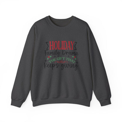 Holiday Family Drama The Gift That Keeps Giving Sweatshirt, Family Matching - PopCultureByDesign36