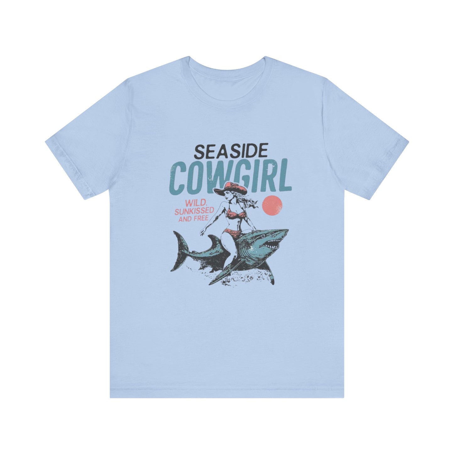 Seaside cowgirl retro summer Shirt, Western beach Shirt, Wild sunkissed Shirt - PopCultureByDesign36