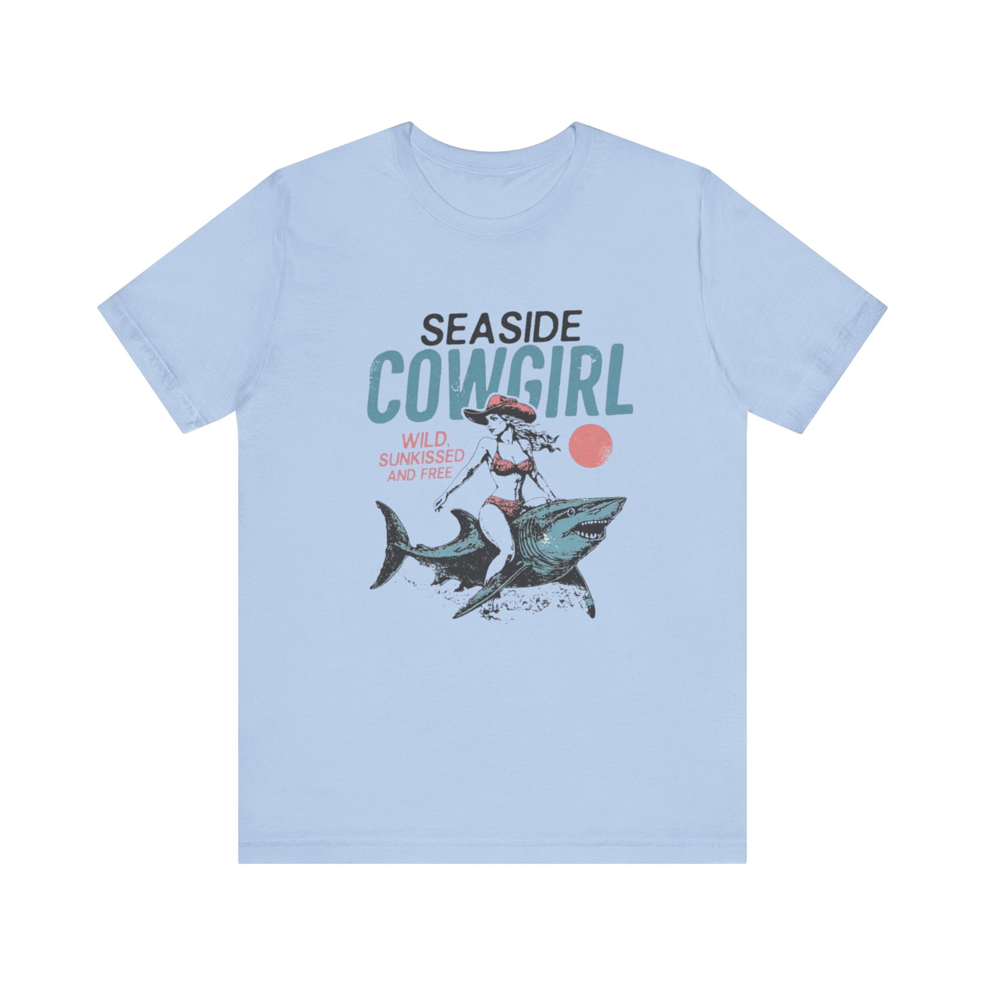 Seaside cowgirl retro summer Shirt, Western beach Shirt, Wild sunkissed Shirt - PopCultureByDesign36
