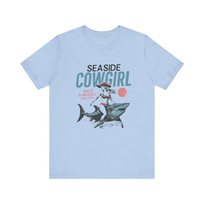 Seaside cowgirl retro summer Shirt, Western beach Shirt, Wild sunkissed Shirt - PopCultureByDesign36