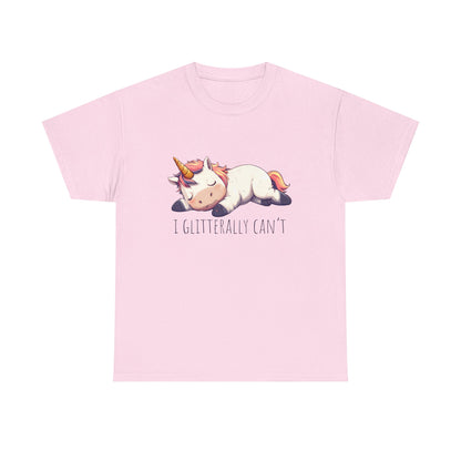 I glitterly can't, cute unicorn shirt, lazy unicorn shirt, funny unicorn shirt - PopCultureByDesign36