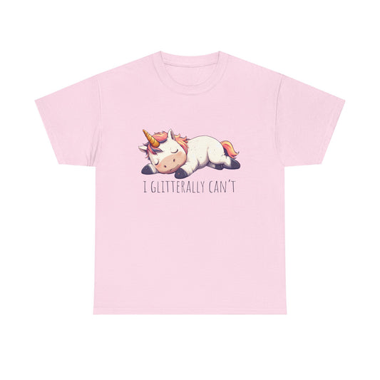 I glitterly can't, cute unicorn shirt, lazy unicorn shirt, funny unicorn shirt - PopCultureByDesign36