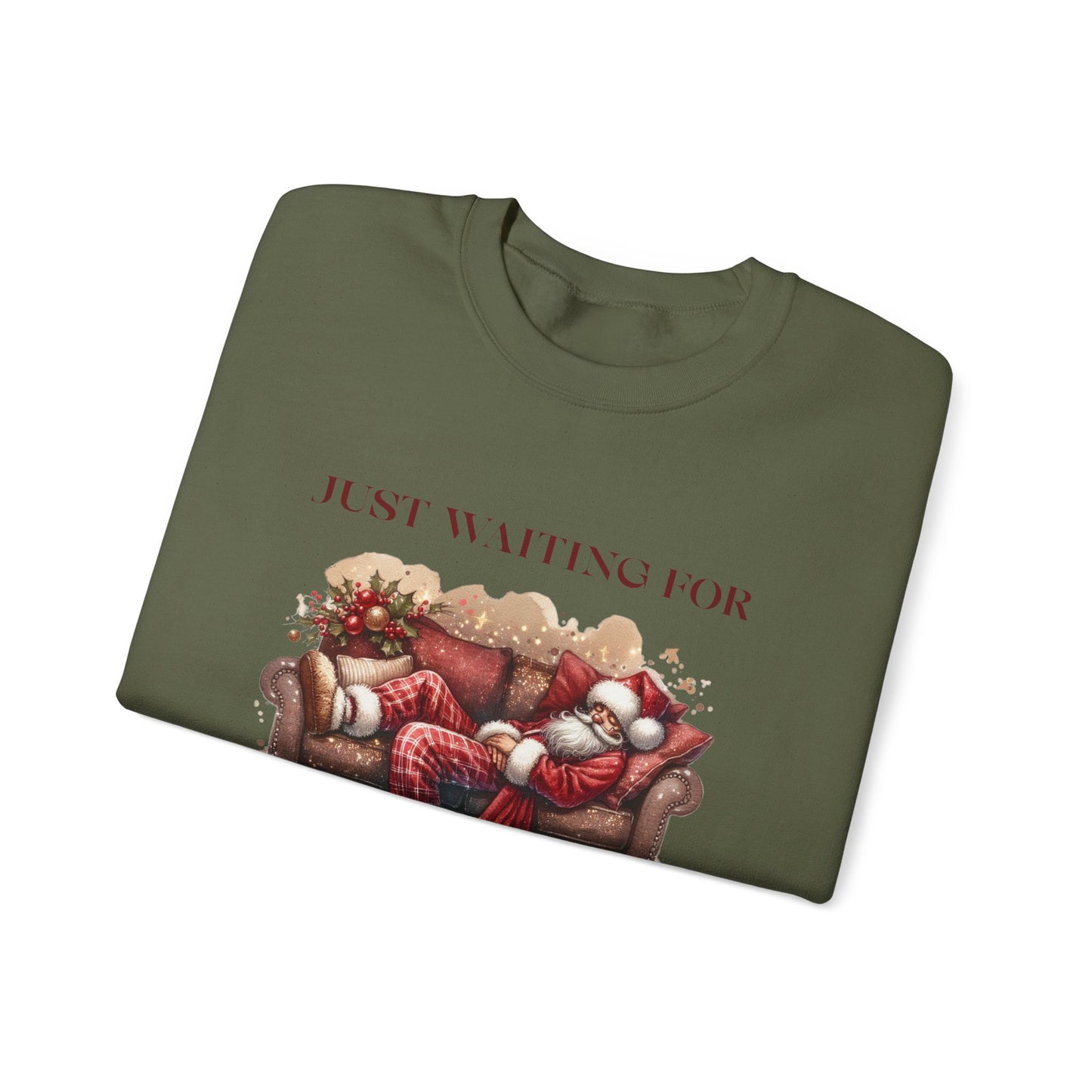 Just Waiting For Christmas Sweatshirt,Santa Clause Shirt ,Funny Christmas Shirt - PopCultureByDesign36