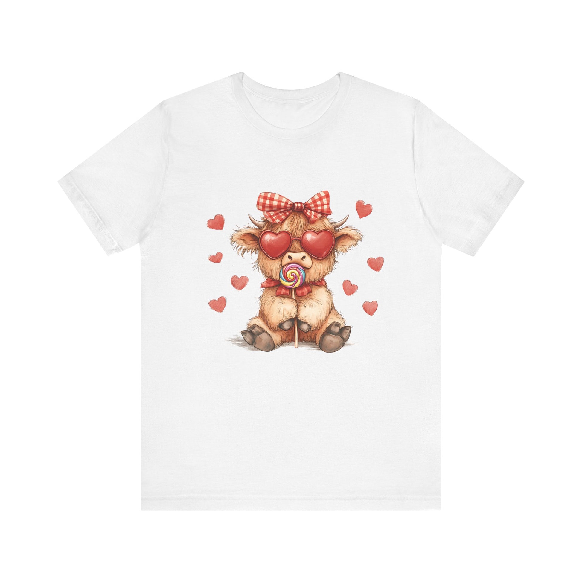 Valentines Highland Cow Shirt, Highland Cow Valentines Shirt, Cow Lover - PopCultureByDesign36