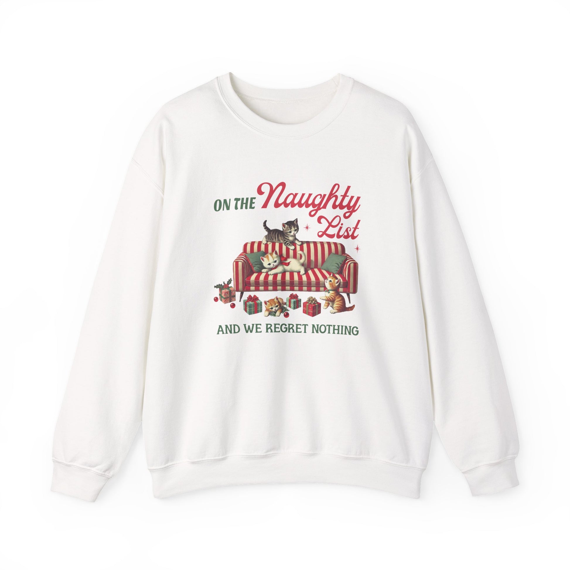 Cat Christmas Sweater, Christmas Cat Sweatshirt, Kitten Christmas Shirt - PopCultureByDesign36