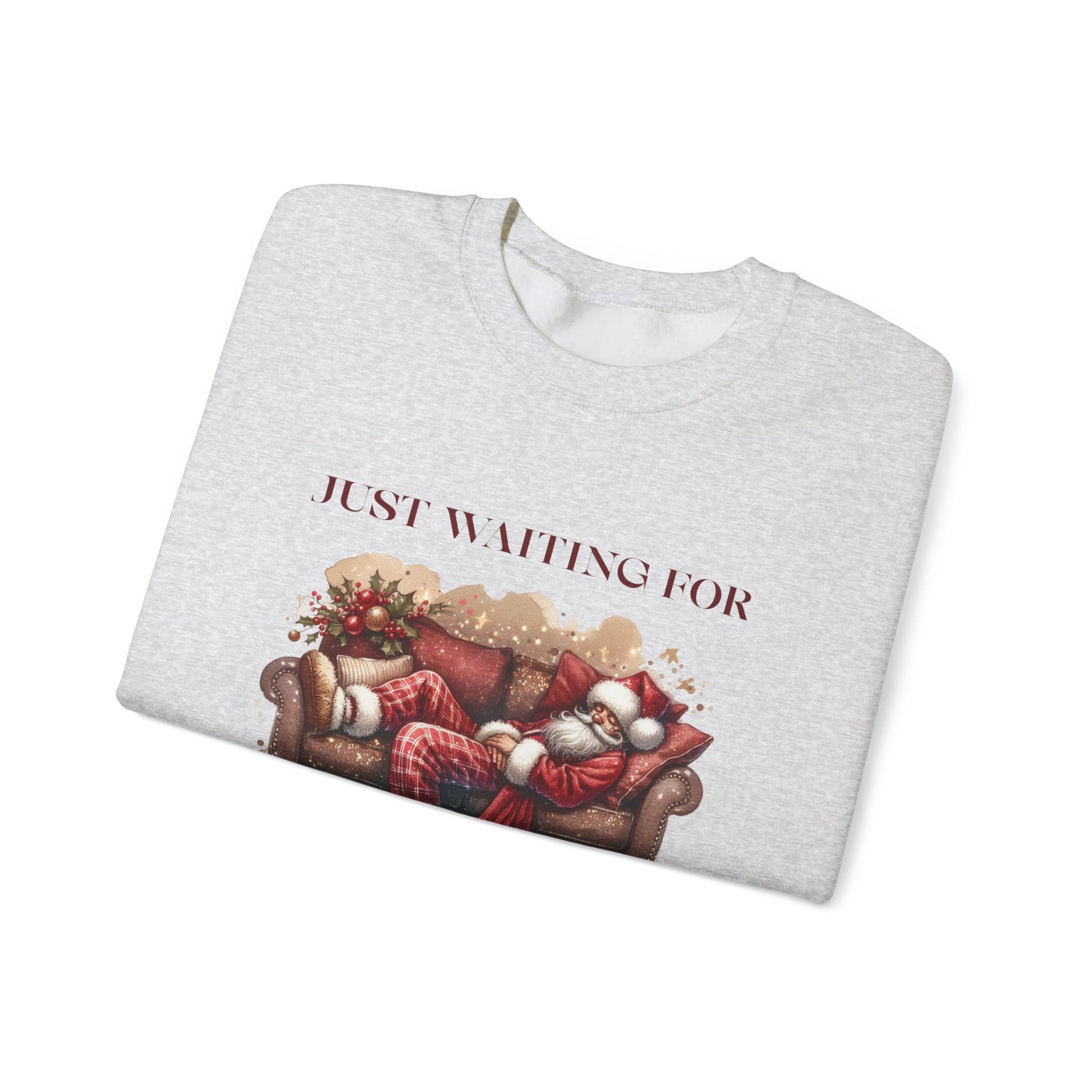 Just Waiting For Christmas Sweatshirt,Santa Clause Shirt ,Funny Christmas Shirt - PopCultureByDesign36