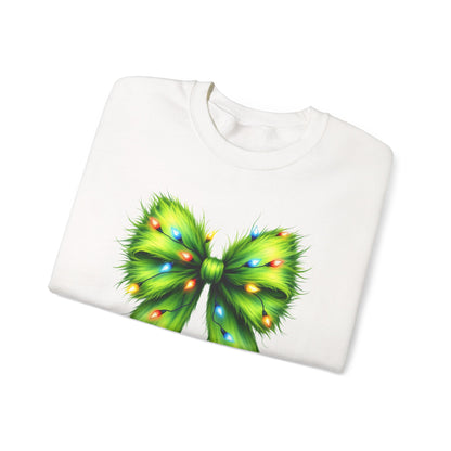 Christmas Bow Sweatshirt, Funny Holiday Sweatshirt, Coquette Christmas Bow - PopCultureByDesign36