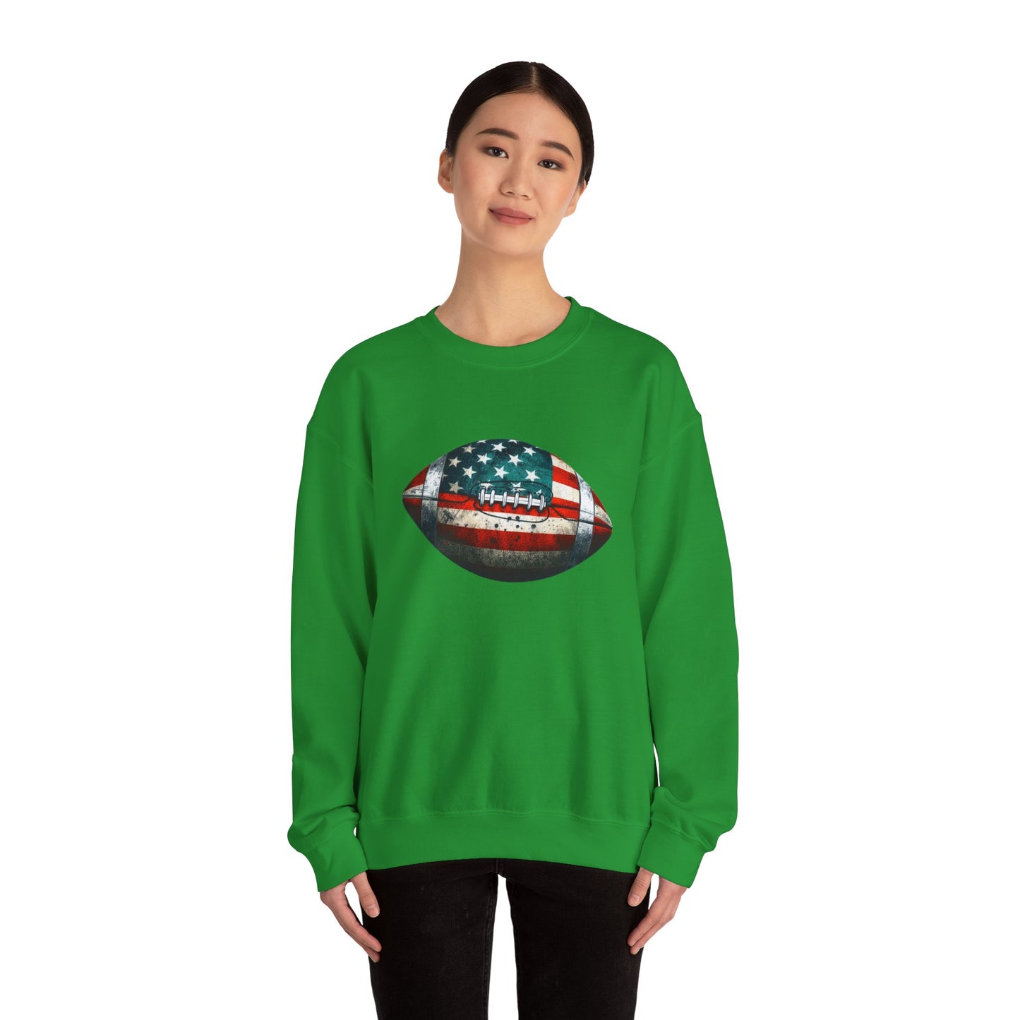 Patriotic Football Sweatshirt, Football Mom, Gameday Sweatshirt - PopCultureByDesign36