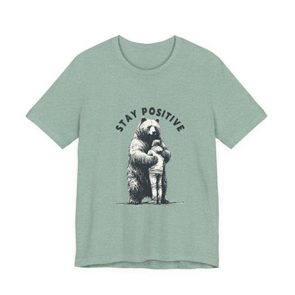 Stay Positive Bear Hug Shirt, Mental Health Shirt, Bear Hug Tee - PopCultureByDesign36