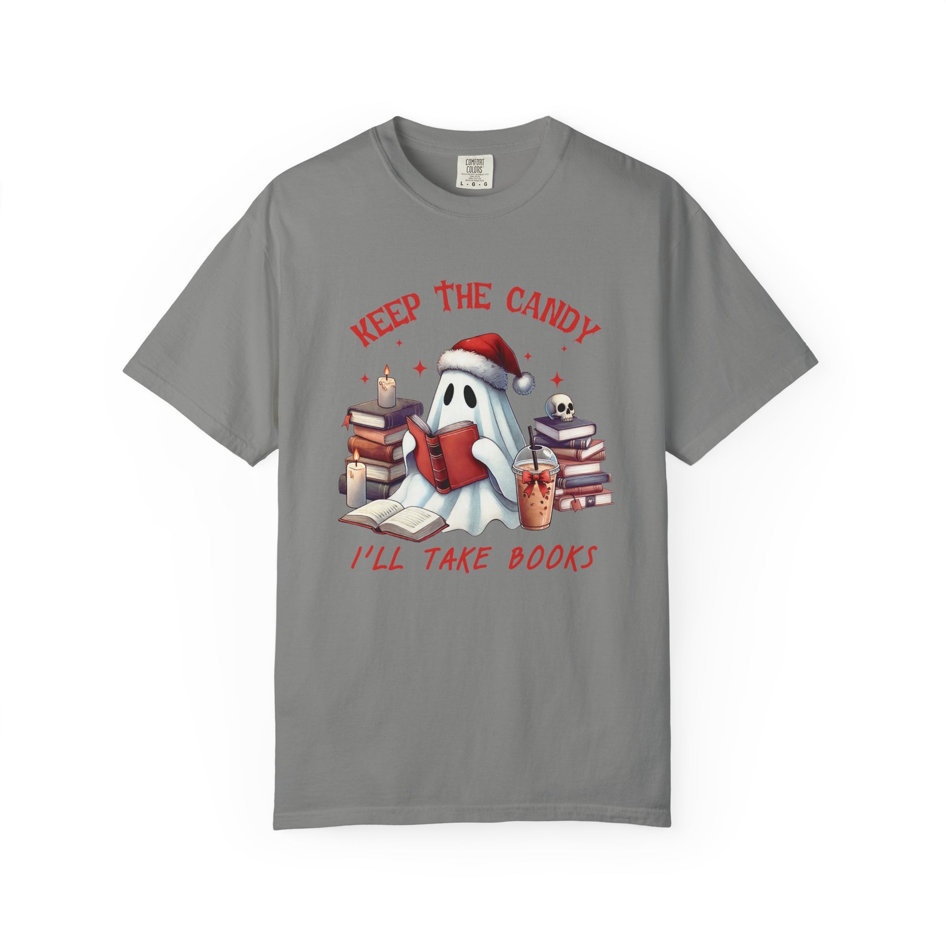 Retro Ghost Reading Books shirt, Librarian Ghost Halloween, Halloween Tee - PopCultureByDesign36