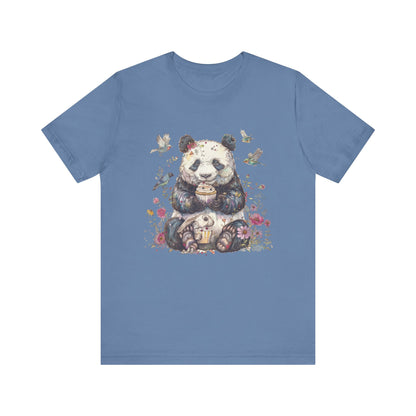 Cute Panda Eating Cupcake Shirt, Panda Tshirt Girls, Panda Lover Shirt - PopCultureByDesign36