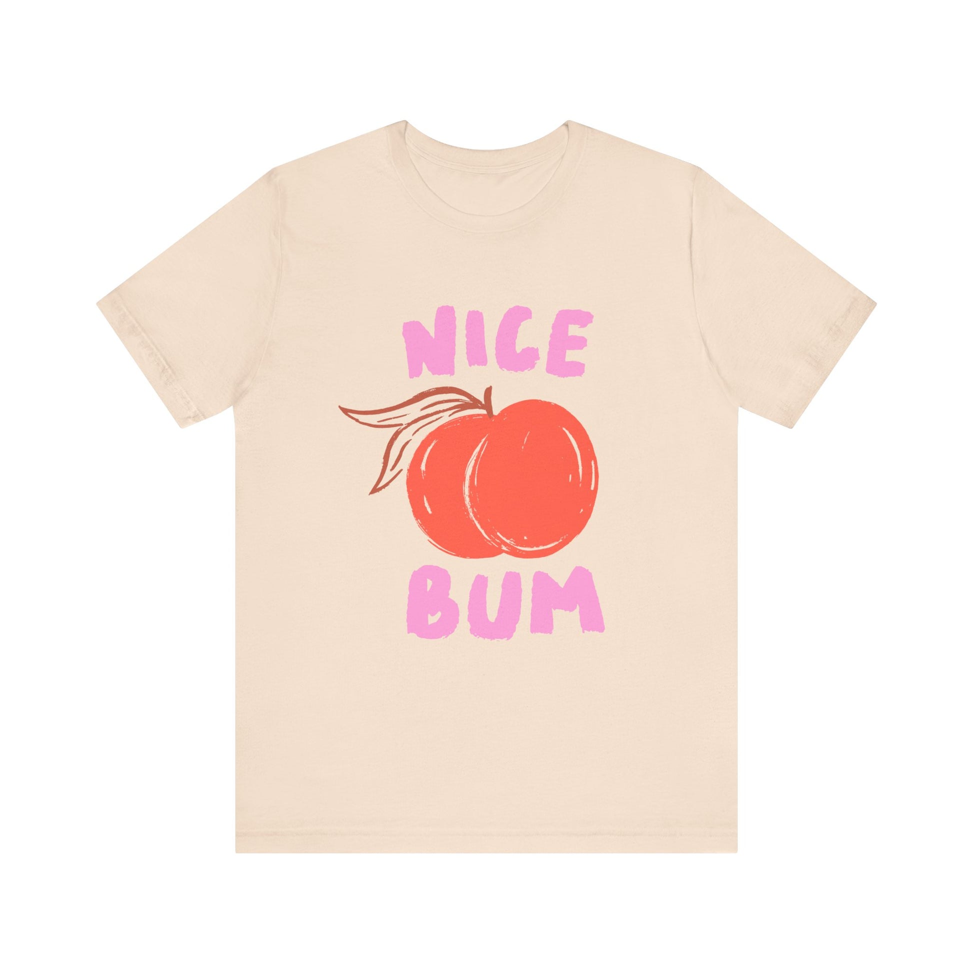 Nice Bum Peach Shirt, Cute Fruit Graphic T-Shirt, Food Lover Tee - PopCultureByDesign36